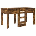 vidaXL Lit Superposé pour Enfants avec stockage Chêne fumé 80 x 200 cm