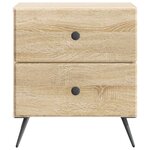 vidaXL Cabinet de chevet Chêne Sonoma 43 x 34 5 x 47 5 cm