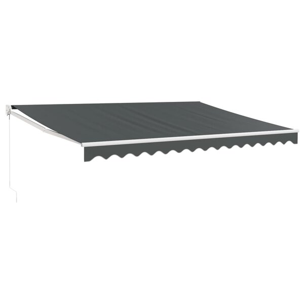 vidaXL Auvent rétractable anthracite 4x3 m tissu et aluminium