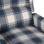 vidaXL Fauteuil inclinable de massage Bleu Tissu