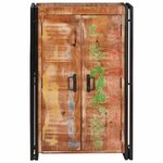 vidaXL Highboard avec portes Marron Bois Recyclé Massif et Métal