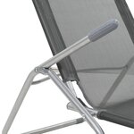 vidaXL Chaises longues pliables lot de 2 Textilène Anthracite