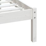 vidaXL Cadre de lit Blanc Bois de pin massif 90x200 cm