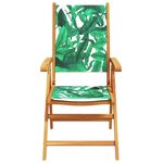 vidaXL Ensemble de salle à manger de jardin 7 pièces motif de feuille en bois d'acacia