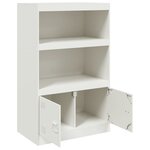 vidaXL Buffet blanc 67x39x107 cm acier