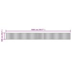 vidaXL Tapis rectangulaire noir 100x1000 cm bambou