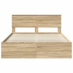 vidaXL Cadre de lit Chêne Sonoma 150 x 200 cm Pin massif