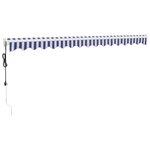 vidaXL Auvent rétractable automatique bleu et blanc 4x3 m