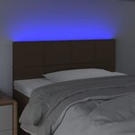 vidaXL Tête de lit à LED Marron Foncé 80x5x78/88 cm Tissu