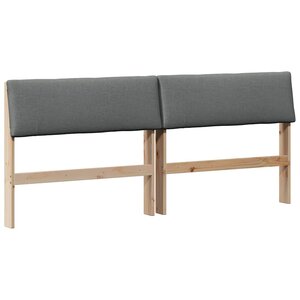 vidaXL Tête de lit capitonnée Gris foncé 180 cm Pin massif