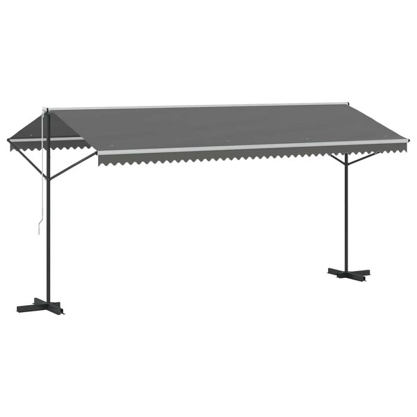 vidaXL Auvent autoportant 5 x 3 m Polyester Gris