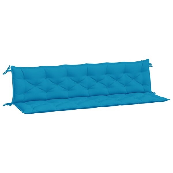 vidaXL Coussins de banc de jardin lot de 2 bleu clair tissu Oxford