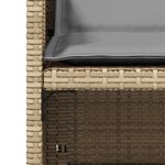 vidaXL Chaises de jardin avec coussins lot de 4 mélange beige
