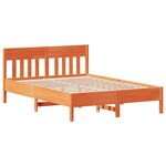 vidaXL Cadre de lit sans matelas cire marron 120x190cm bois pin massif