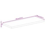 vidaXL Dessus de table rectangulaire bois massif de manguier brut