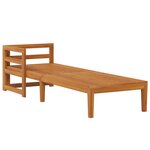vidaXL Chaise longue avec 1 accoudoir Gris foncé Bois d'acacia solide