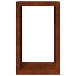 VidaXL Étagère à bois 60x40x100 cm acier résistant aux intempéries