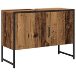 vidaXL Ensemble de meubles de salle de bain 2 pièces en bois ancien et bois aggloméré