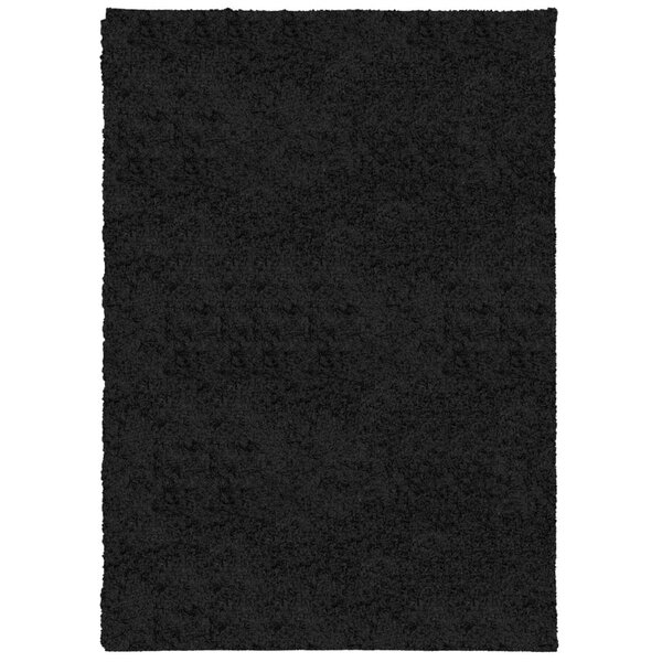 vidaXL Tapis shaggy PAMPLONA poils longs moderne noir 120x170 cm