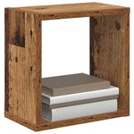 vidaXL Étagères Murales avec étagère 2 Pièces Bois ancien 26 x 15 x 26 cm