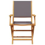 vidaXL Chaises de jardin pliantes lot de 4 tissu et bois massif