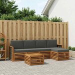 vidaXL Ensemble de canapés d'extérieur 6 pc Naturel et Anthracite