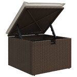vidaXL Salon de jardin 8 Pièces avec coussins marron résine tressée