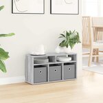 vidaXL Basboard avec tiroir Gris Sonoma 72 x 22 5 x 38 cm