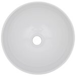 vidaXL Meuble de salle de bain en deux pièces Céramique Blanc