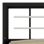 vidaXL Cadre de lit Noir et blanc Métal 180 x 200 cm