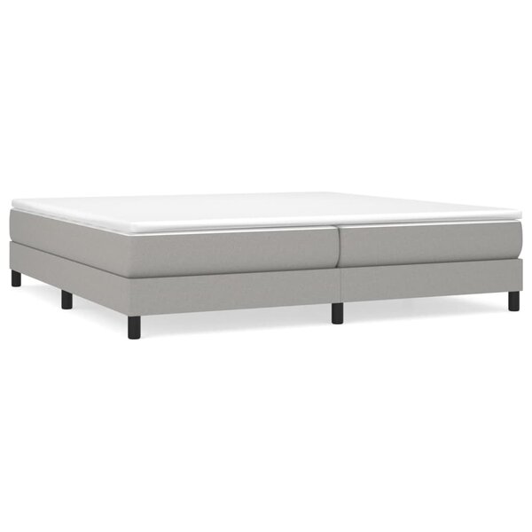 vidaXL Sommier à lattes de lit avec matelas Gris clair 200x200cm Tissu