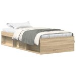 vidaXL Cadre de lit sans matelas chêne sonoma 100x200 cm
