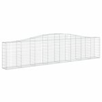 vidaXL Paniers à gabions arqués 25 Pièces 400x30x80/100 cm Fer galvanisé