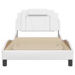 vidaXL Cadre de lit Viana avec LED sans matelas blanc 100x203 cm