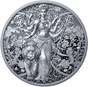 Pièce de monnaie en Argent 2000 Francs g 31.1 (1 oz) Millésime 2025 Hindu Religion DURGA
