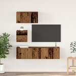 vidaXL Ensemble meuble TV 4 Pièces Bois ancien 60 x 30 x 30 cm
