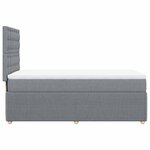 vidaXL Sommier à lattes de lit avec matelas gris clair 80x200 cm tissu