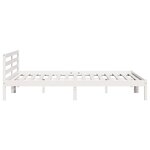 vidaXL Cadre de lit Blanc 220 x 200 cm Bois massif en pin