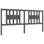 vidaXL Cadre de lit sans matelas gris 200x200 cm bois massif
