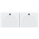 vidaXL Meuble TV mural Blanc 78 5 x 41 x 30 cm Bois d'ingénierie