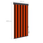 vidaXL Store roulant d'extérieur 100x250 cm Orange et marron
