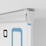 vidaXL Store enrouleur de douche avec cassette largeur du tissu 116 cm