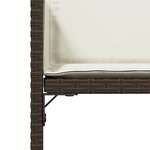 vidaXL Chaises de jardin avec coussins lot de 4 marron résine tressée