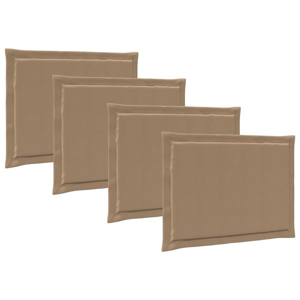 vidaXL Coussins de siège 4 pc Polyester Taupe 47 x 36 x 2 cm