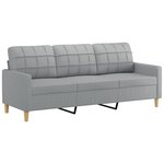 vidaXL Ensemble de canapés 2 Pièces coussins gris clair tissu