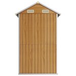 vidaXL Abri de jardin marron clair 192x152 5x237 cm acier galvanisé