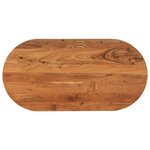 vidaXL Dessus de table 120x60x3 8 cm ovale bois massif d'acacia