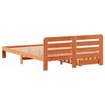 vidaXL Cadre de lit sans matelas cire marron 160x200cm bois pin massif