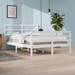 vidaXL Cadre de lit Blanc Bois de pin massif 160x200 cm