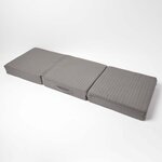 Coussin d'assise déhoussable pour canapé 3 places en coton Gris foncé - HOMESCAPES
